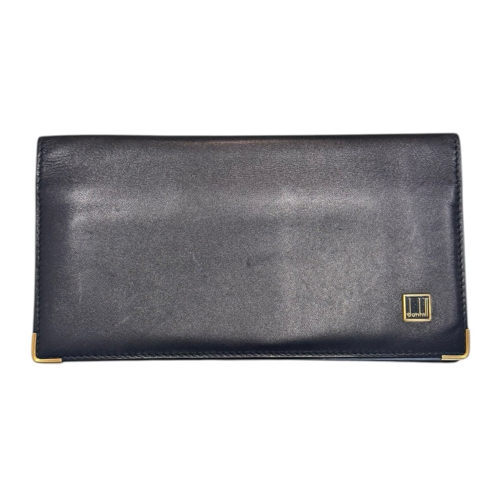 Dunhill Black Leather Long Wallet